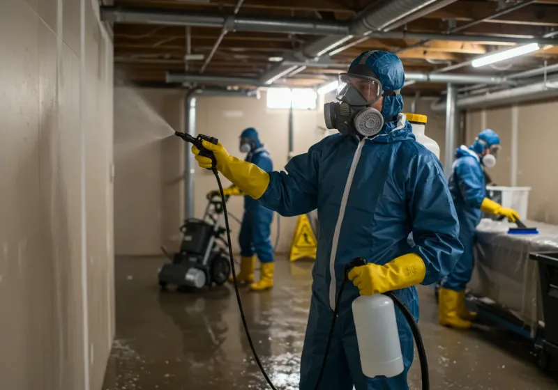 Basement Sanitization and Antimicrobial Treatment process in Nogales, AZ